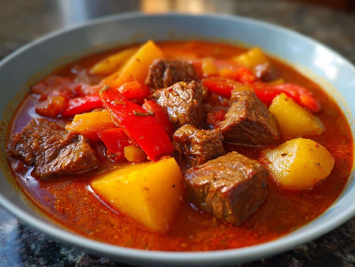 Homemade Hungarian Goulash - detail 1