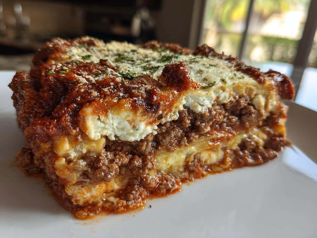Parmesan Garlic Cheeseburger Lasagna - detail 1