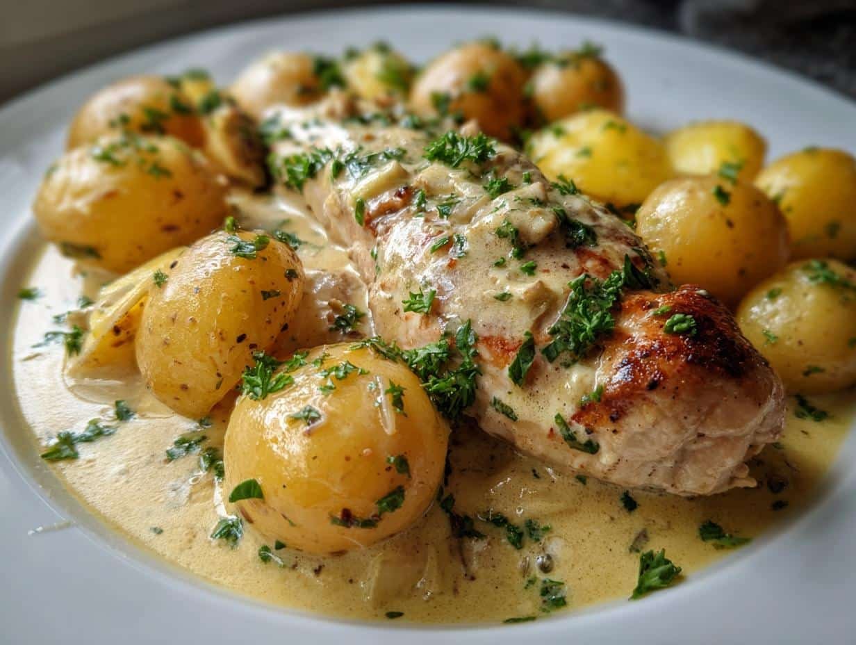 Slow Cooker Parmesan Garlic Chicken and Potatoes - detail 1