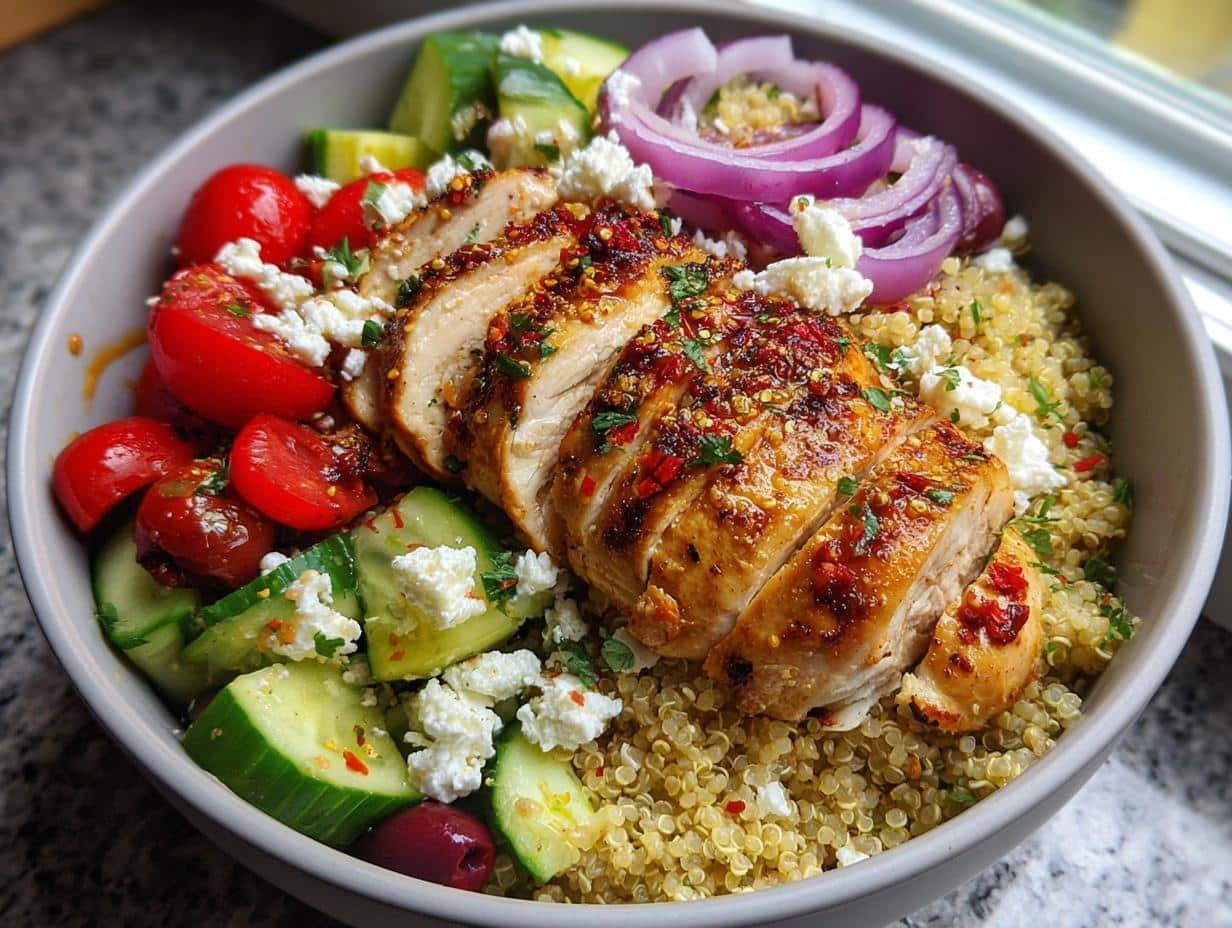 Greek Chicken Bowls - detail 1