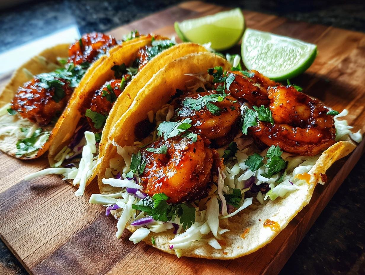 Honey Chipotle Shrimp Tacos - detail 1