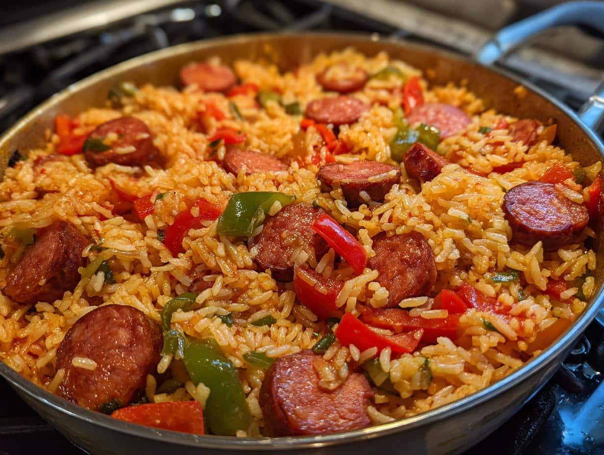 One-Pot Smoked Sausage And Rice - detail 1