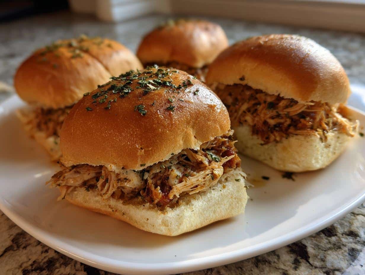 Slow Cooker Parmesan Garlic Chicken Sandwiches - detail 1