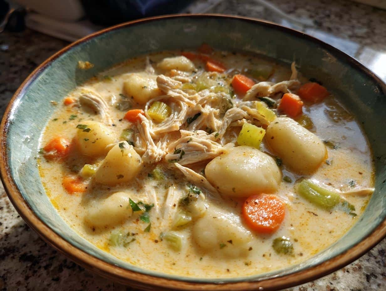 olive garden chicken gnocchi soup - detail 1