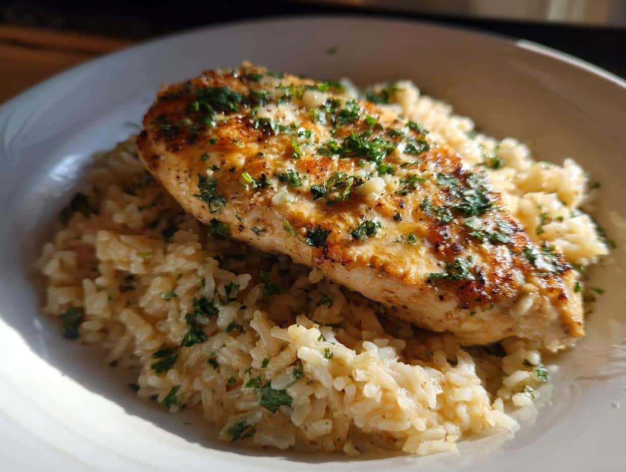 One-Pan Garlic Parmesan Chicken & Creamy Rice - detail 1